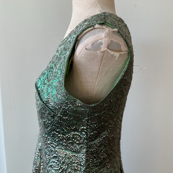 Vintage green tinsel dress - Picture 3 of 11